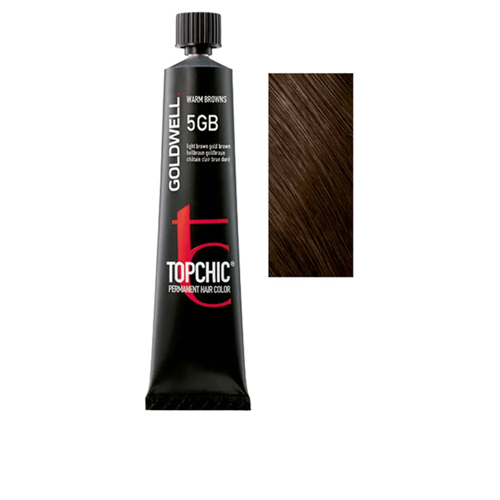 GOLDWELL-TOPCHIC cor de cabelo permanente 5GB 60 ml-DrShampoo - Perfumaria e Cosmética