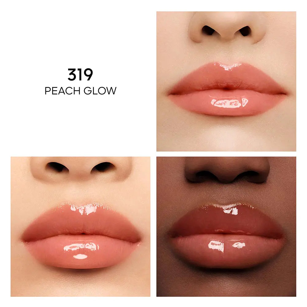 GUERLAIN-KISSKISS BEE GLOW OIL óleo labial colorido #319-PEACH 9,5 ml-DrShampoo - Perfumaria e Cosmética