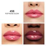 GUERLAIN-KISSKISS BEE GLOW OIL óleo labial colorido #458-POP ROSE 9,5 ml-DrShampoo - Perfumaria e Cosmética