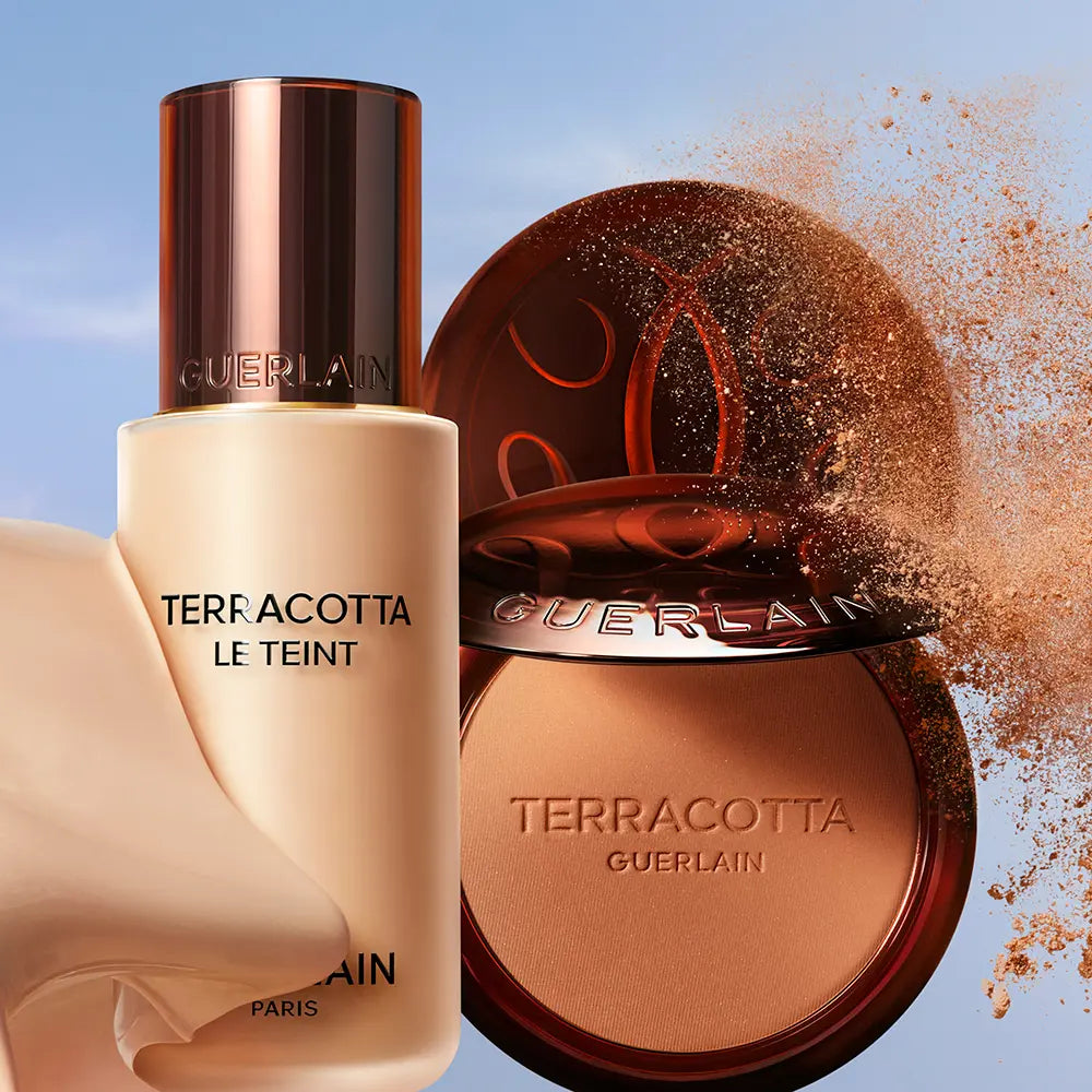 GUERLAIN-Pó bronzeador TERRACOTTA hidratante em tom suave 01.-DrShampoo - Perfumaria e Cosmética