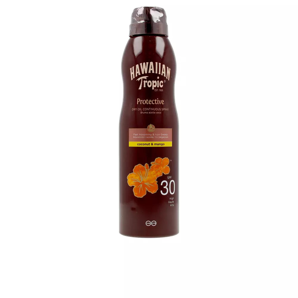HAWAIIAN TROPIC-COCONUT & MANGO OIL névoa SPF30 spray 180 ml-DrShampoo - Perfumaria e Cosmética