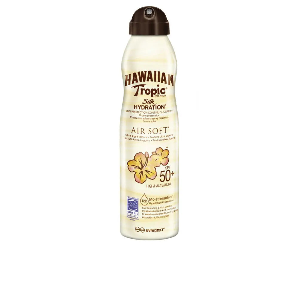HAWAIIAN TROPIC-SILK AIR SOFT SILK bruma SPF50 spray 220 ml.-DrShampoo - Perfumaria e Cosmética