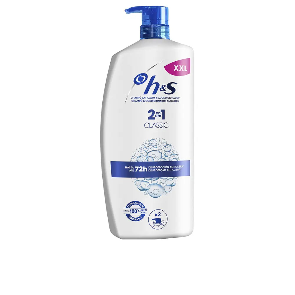 HEAD & SHOULDERS-HS Classic 2 em 1 shampoo e condicionador anti-caspas dispenser 1000 ml.-DrShampoo - Perfumaria e Cosmética