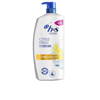 HEAD & SHOULDERS-Shampoo anticaspa H&S CITRUS FRESH para cabelos oleosos, dispensador de 1000 ml-DrShampoo - Perfumaria e Cosmética