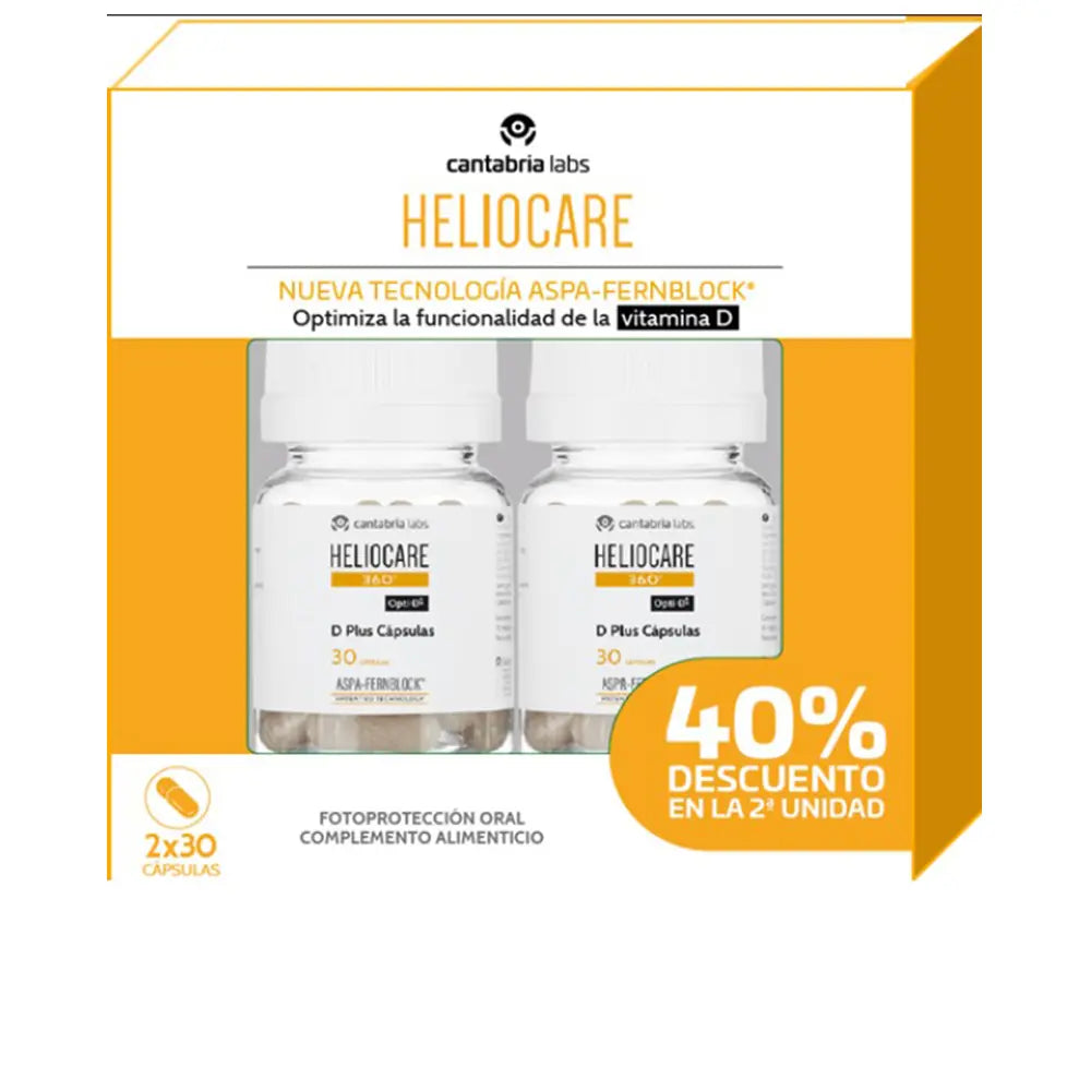 HELIOCARE-HELIOCARE 360° D PLUS cápsulas orais embalagem 2 x 30 u.-DrShampoo - Perfumaria e Cosmética