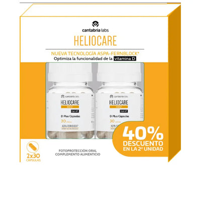 HELIOCARE-HELIOCARE 360° D PLUS cápsulas orais embalagem 2 x 30 u.-DrShampoo - Perfumaria e Cosmética