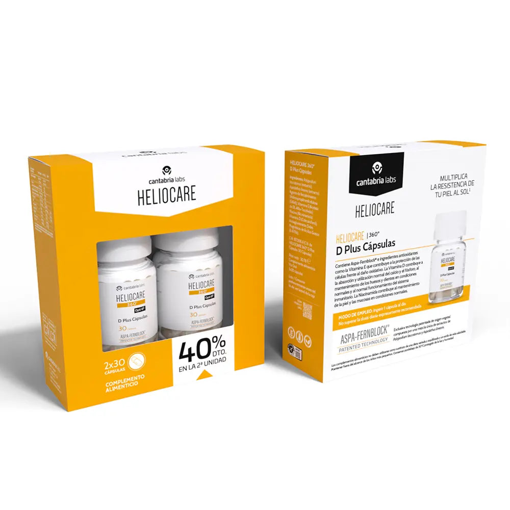HELIOCARE-HELIOCARE 360° D PLUS cápsulas orais embalagem 2 x 30 unidades.-DrShampoo - Perfumaria e Cosmética