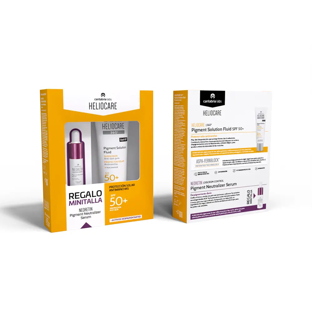 HELIOCARE-HELIOCARE 360° FLUID PIGMENT SOLUTION FPS50+ conjunto de 2 peças.-DrShampoo - Perfumaria e Cosmética