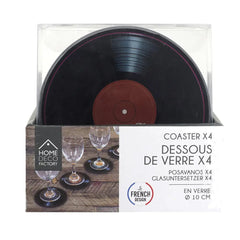 HOME DECO FACTORY-Vinyl COASTER d.10 cm 4 u-DrShampoo - Perfumaria e Cosmética