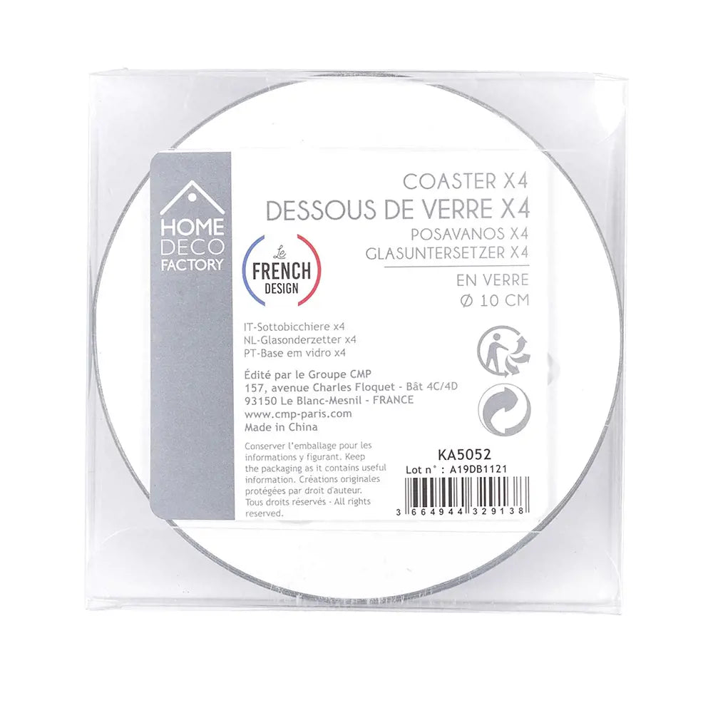 HOME DECO FACTORY-Vinyl COASTER d.10 cm 4 u-DrShampoo - Perfumaria e Cosmética