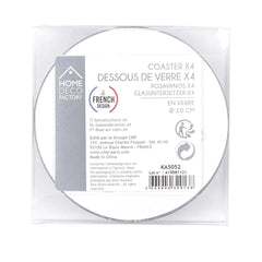 HOME DECO FACTORY-Vinyl COASTER d.10 cm 4 u-DrShampoo - Perfumaria e Cosmética