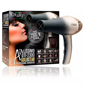 ID ITALIAN-AIRLISSIMO GTI 2300 secador de cabelo estrela dourada-DrShampoo - Perfumaria e Cosmética Imagem principal do produto