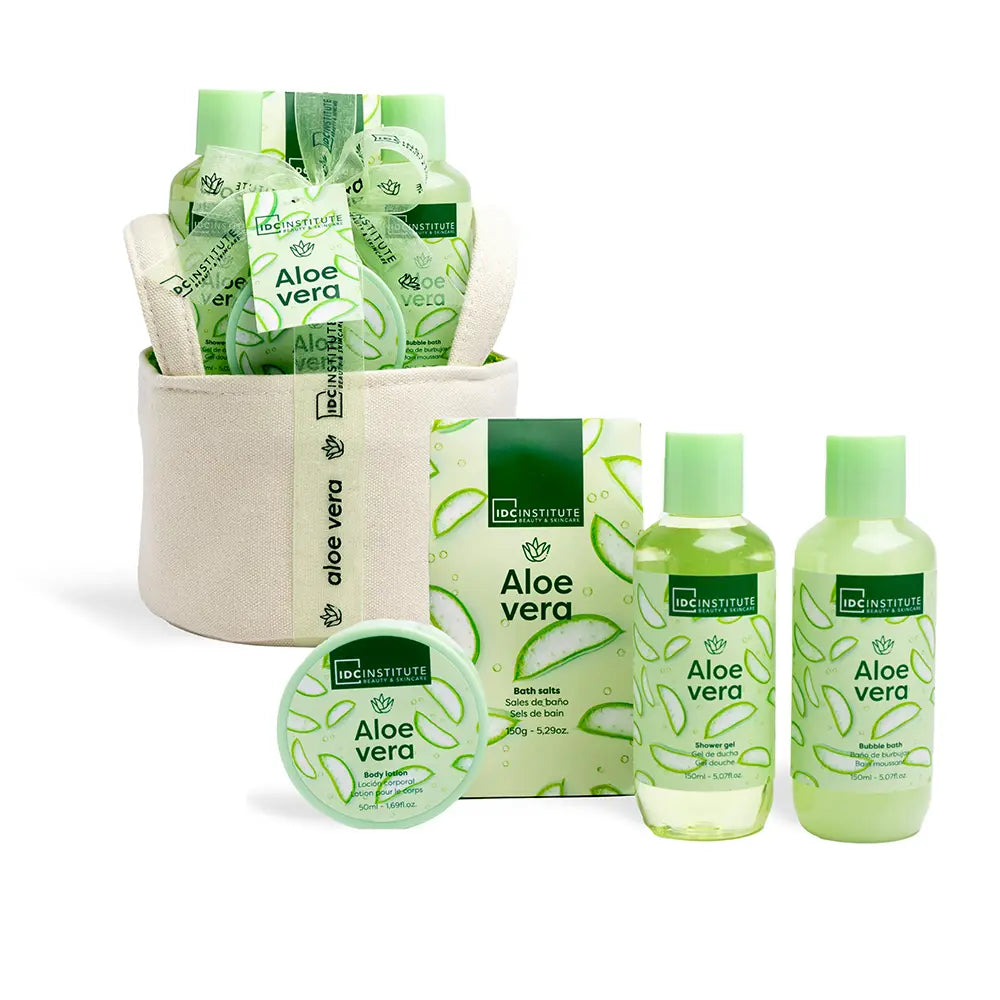 IDC INSTITUTE-ALOE VERA ESTUCHE 4 pz-DrShampoo - Perfumaria e Cosmética