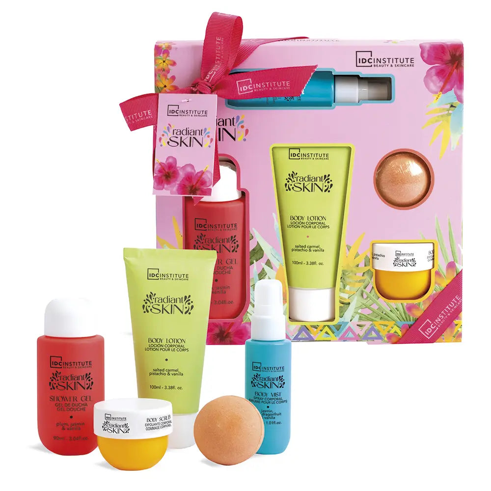 IDC INSTITUTE-CONJUNTO RADIANT SKIN COM 5 PEÇAS.-DrShampoo - Perfumaria e Cosmética