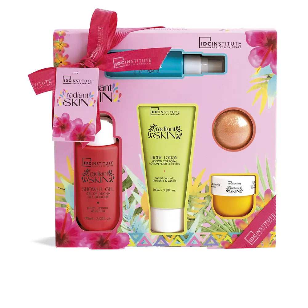 IDC INSTITUTE-CONJUNTO RADIANT SKIN COM 5 PEÇAS.-DrShampoo - Perfumaria e Cosmética