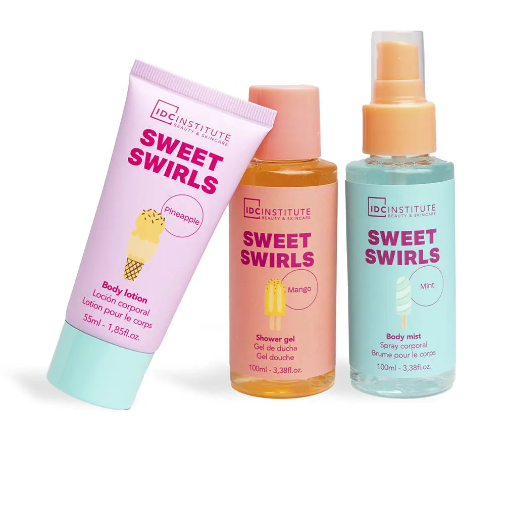 IDC INSTITUTE-SWEET SWIRLS embalagem com 4 peças.-DrShampoo - Perfumaria e Cosmética