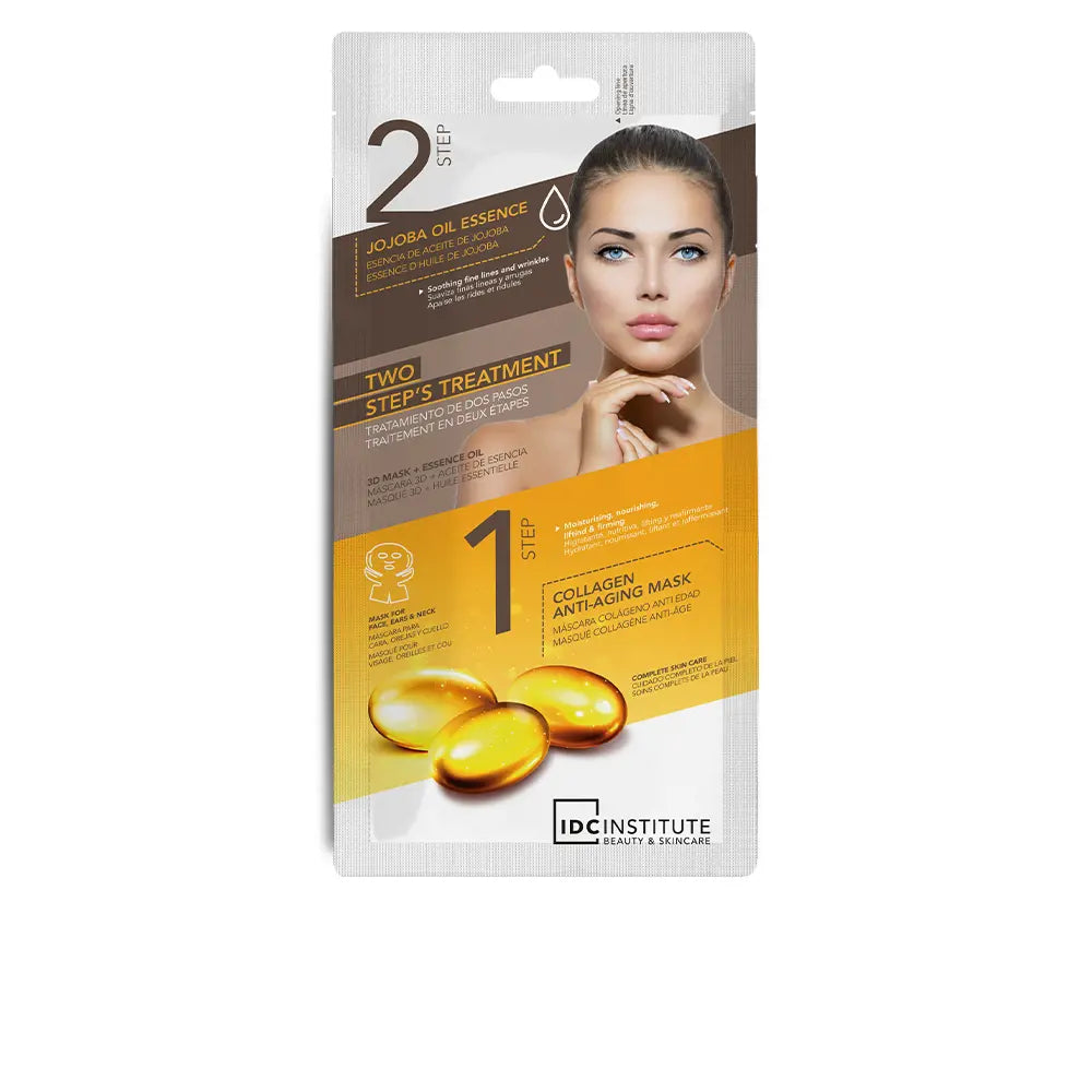 IDC INSTITUTE-TWO STEP'S TREATMENT máscara antienvelhecimento de colágeno 35 gr-DrShampoo - Perfumaria e Cosmética