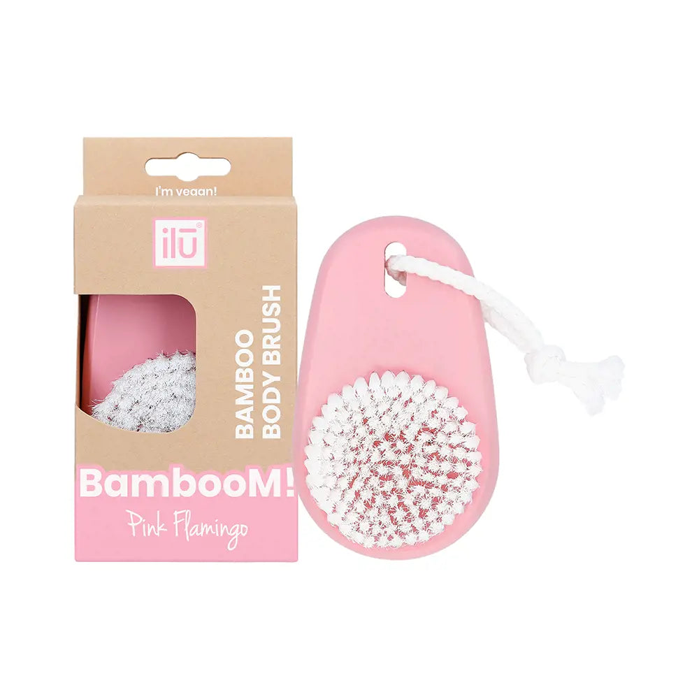 ILŪ-Escova de limpeza corporal BAMBOOM #pink flamingo-DrShampoo - Perfumaria e Cosmética