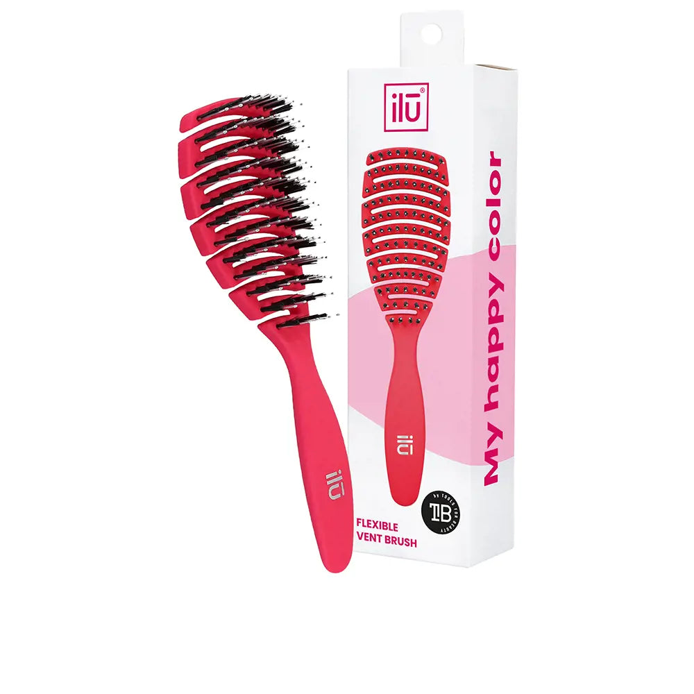 ILŪ-FLEXIBLE VENT brush rose 1 un-DrShampoo - Perfumaria e Cosmética