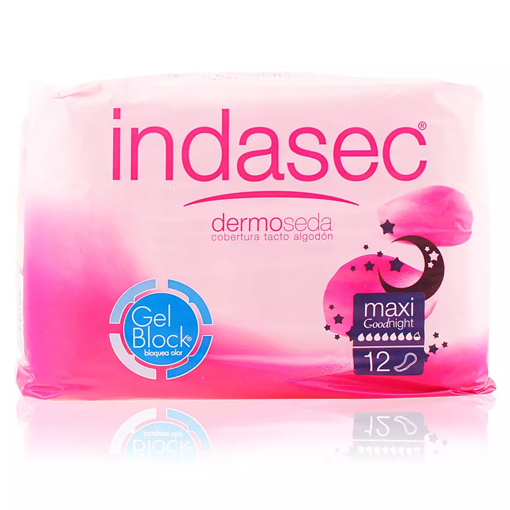 INDASEC-DERMOSEDA GOOD NIGHT maxi absorvente para incontinência 12 unidades-DrShampoo - Perfumaria e Cosmética