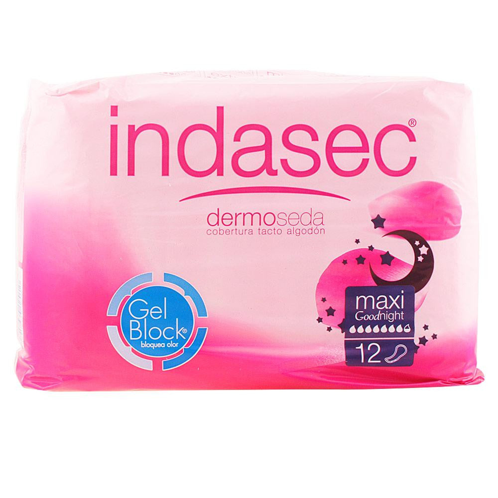 INDASEC-DERMOSEDA GOOD NIGHT maxi absorvente para incontinência 12 unidades-DrShampoo - Perfumaria e Cosmética