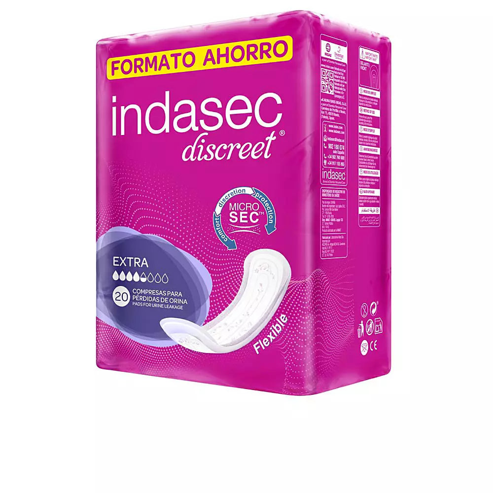 INDASEC-Disco extra para incontinência DISCREET 20 unidades-DrShampoo - Perfumaria e Cosmética