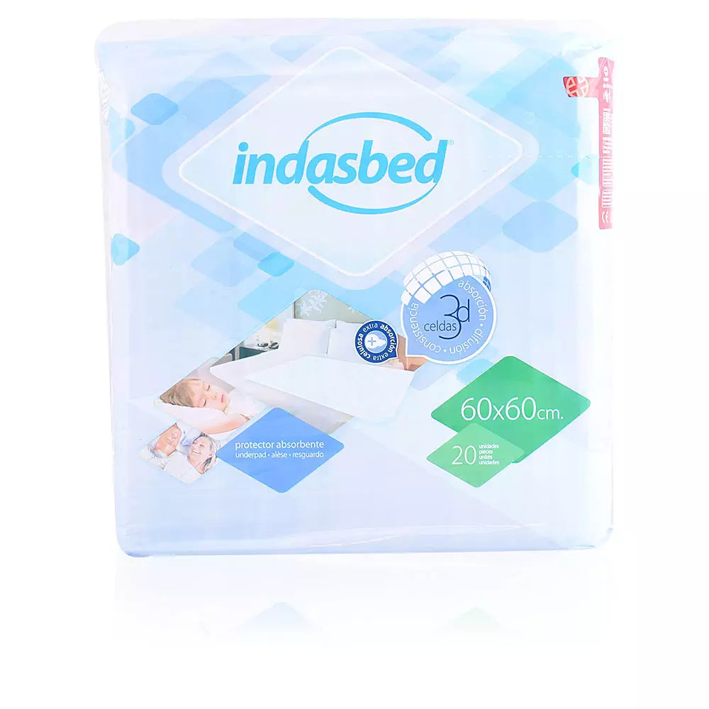 INDASEC-INDASBED protector absorvente 60x60 cm 20 unidades-DrShampoo - Perfumaria e Cosmética