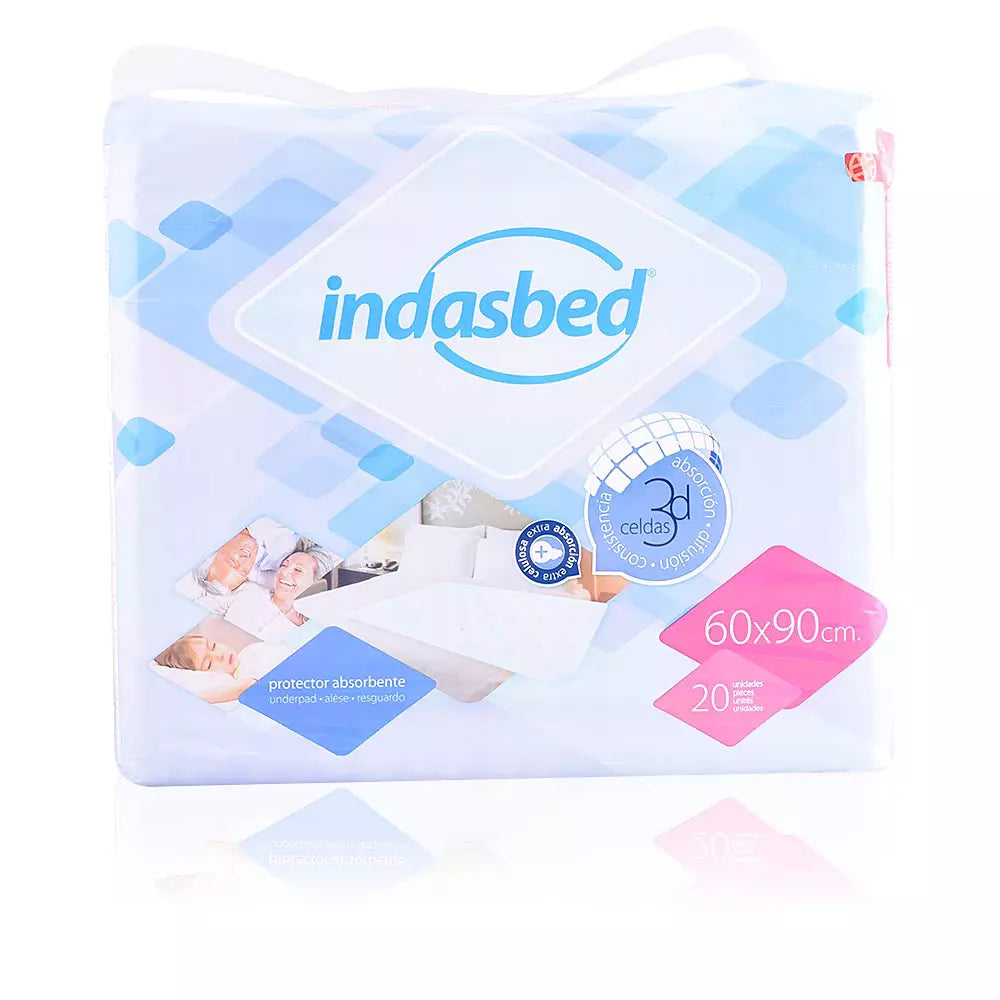 INDASEC-INDASBED protector absorvente 60x90 cm 20 unidades-DrShampoo - Perfumaria e Cosmética