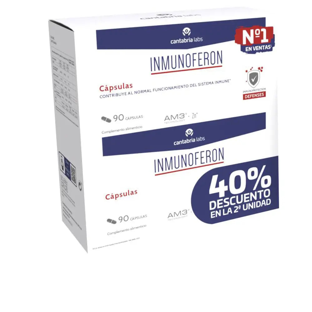 INMUNOFERON-pacote de cápsulas IMMUNOFERON 2 x 90 u.-DrShampoo - Perfumaria e Cosmética