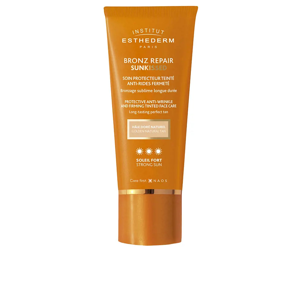 INSTITUT ESTHEDERM-CREME FACIAL ANTI-ENVELHECIMENTO DE SOL FUERTE BRONZ REPAIR SUNKISSED Natural Gold 50 ml.-DrShampoo - Perfumaria e Cosmética