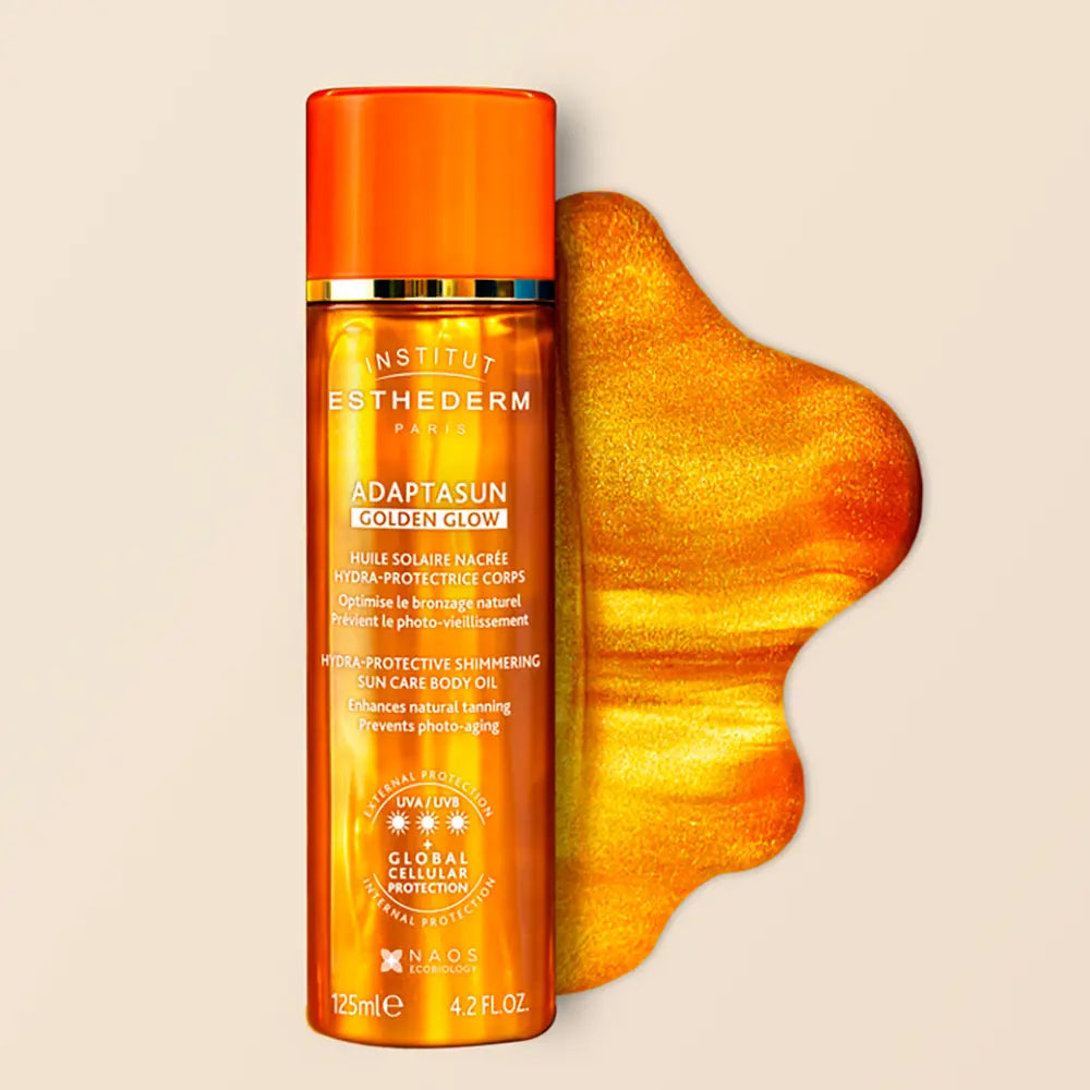 INSTITUT ESTHEDERM-ÓLEO SOLAIRE forte acabamento dourado para sol 125 ml.-DrShampoo - Perfumaria e Cosmética