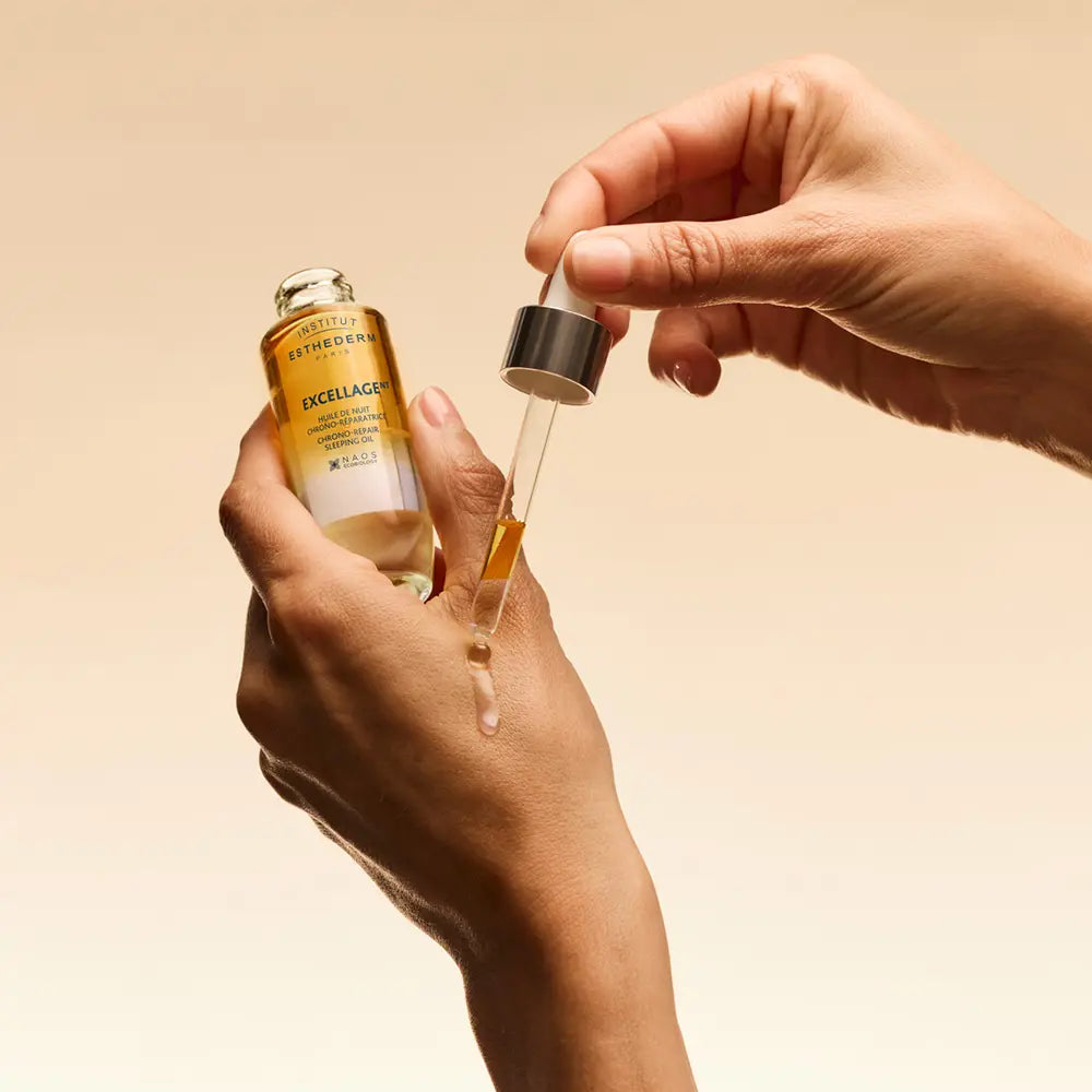 INSTITUT ESTHEDERM-Óleo facial noturno EXCELLAGE 30 ml.-DrShampoo - Perfumaria e Cosmética