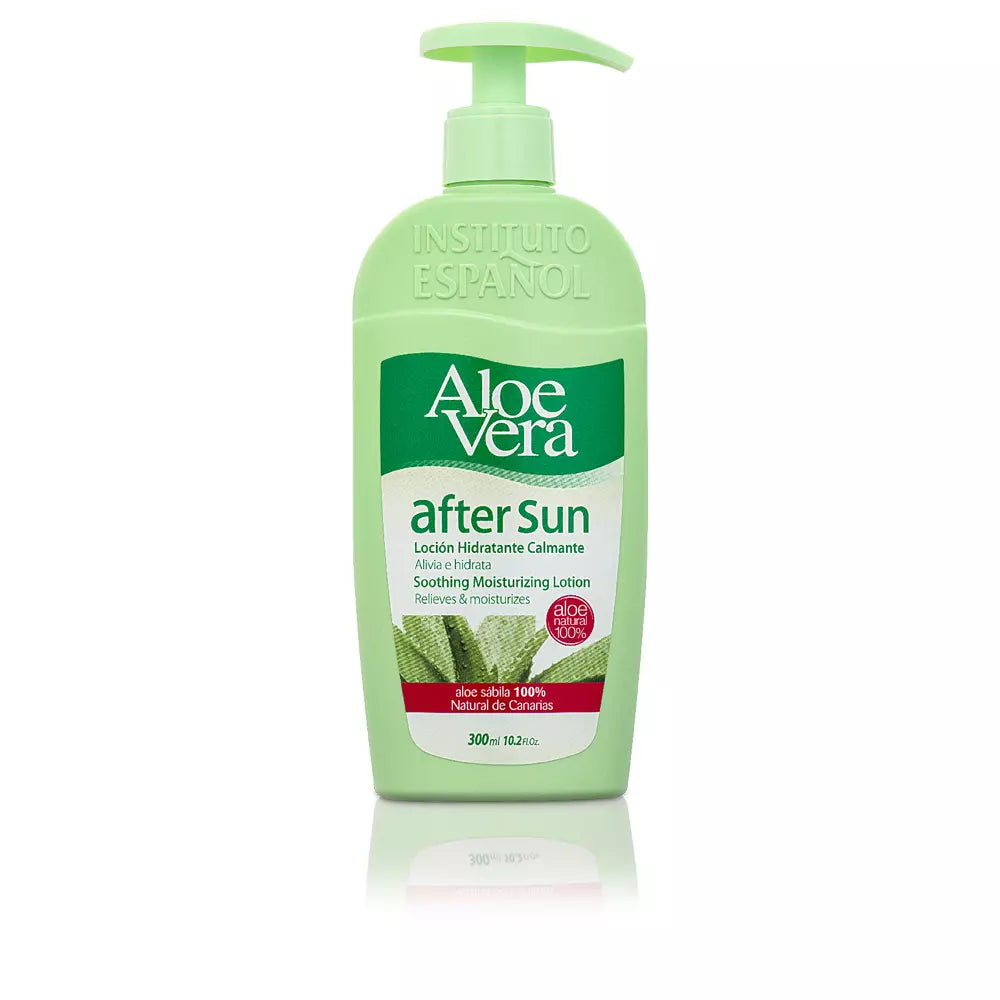 INSTITUTO ESPAÑOL-ALOE VERA loção calmante pós-sol 300 ml-DrShampoo - Perfumaria e Cosmética