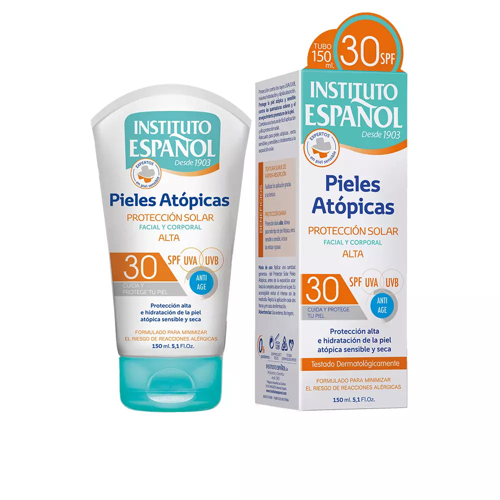 INSTITUTO ESPAÑOL-PELE ATÓPICA protetor solar facial e corporal SPF30 150 ml-DrShampoo - Perfumaria e Cosmética