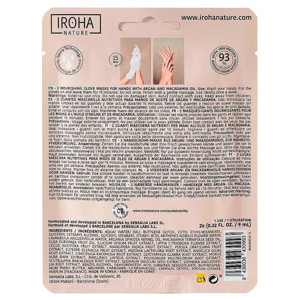 IROHA-ARGAN & MACADAMIA máscara nutritiva para as mãos 1 unidade-DrShampoo - Perfumaria e Cosmética