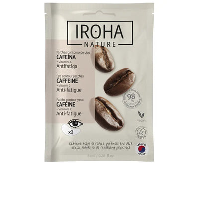 IROHA-Adesivos para contorno dos olhos com cafeína 8 ml-DrShampoo - Perfumaria e Cosmética