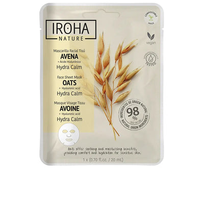 IROHA-Máscara facial de tecido OAT 1 unidade-DrShampoo - Perfumaria e Cosmética