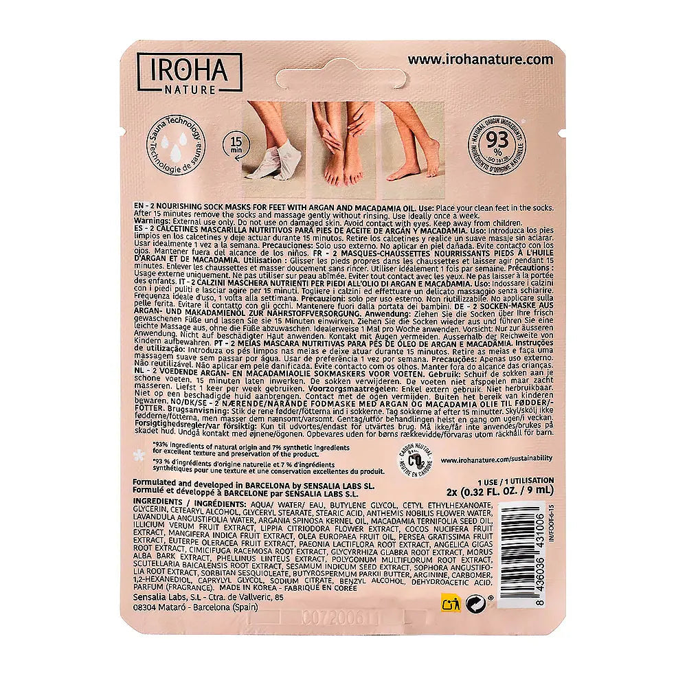 IROHA-Meias nutritivas ARGAN & MACADAMIA 1 unidade-DrShampoo - Perfumaria e Cosmética