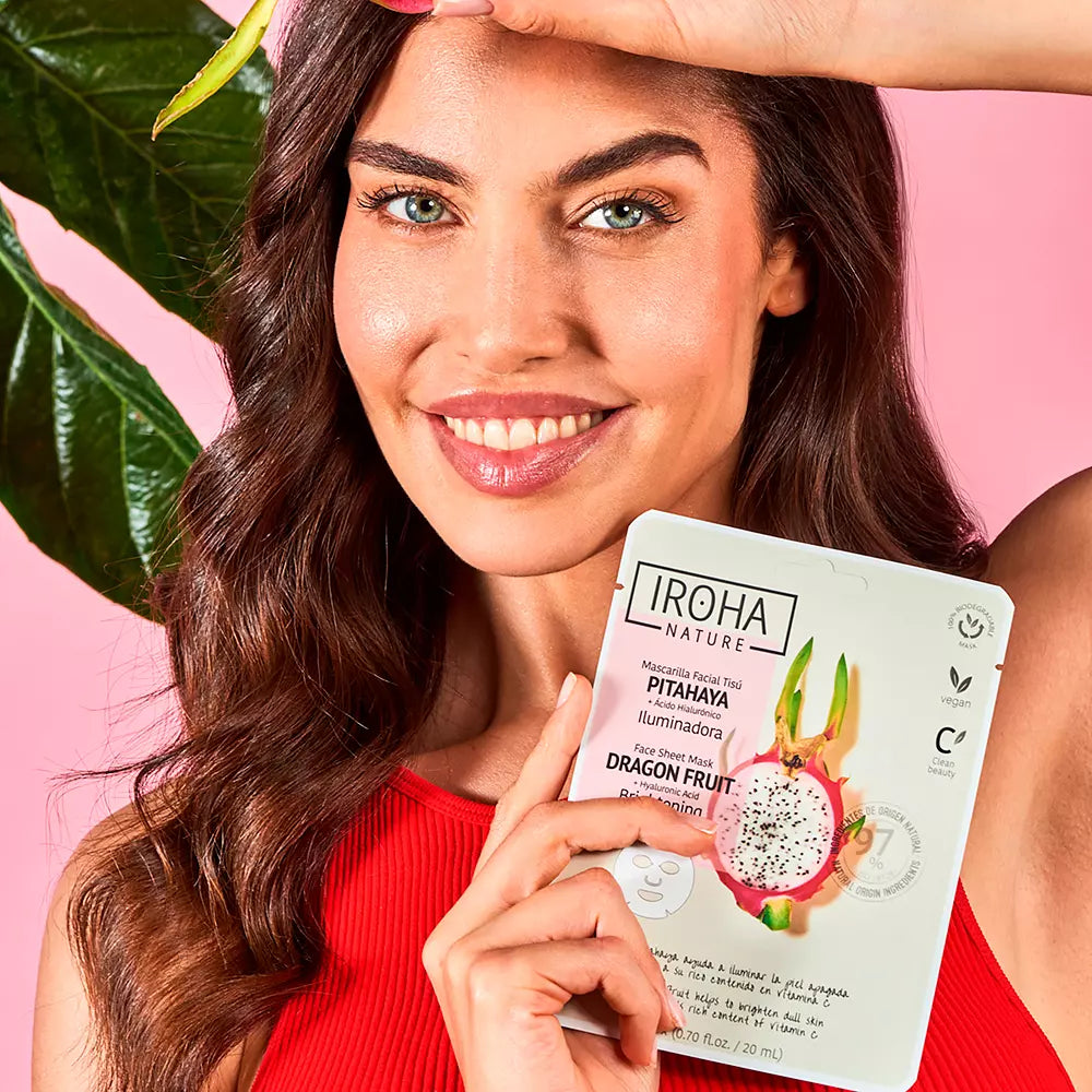 IROHA-NATURE MASK fruta do dragão + ácido hialurônico 1 un-DrShampoo - Perfumaria e Cosmética