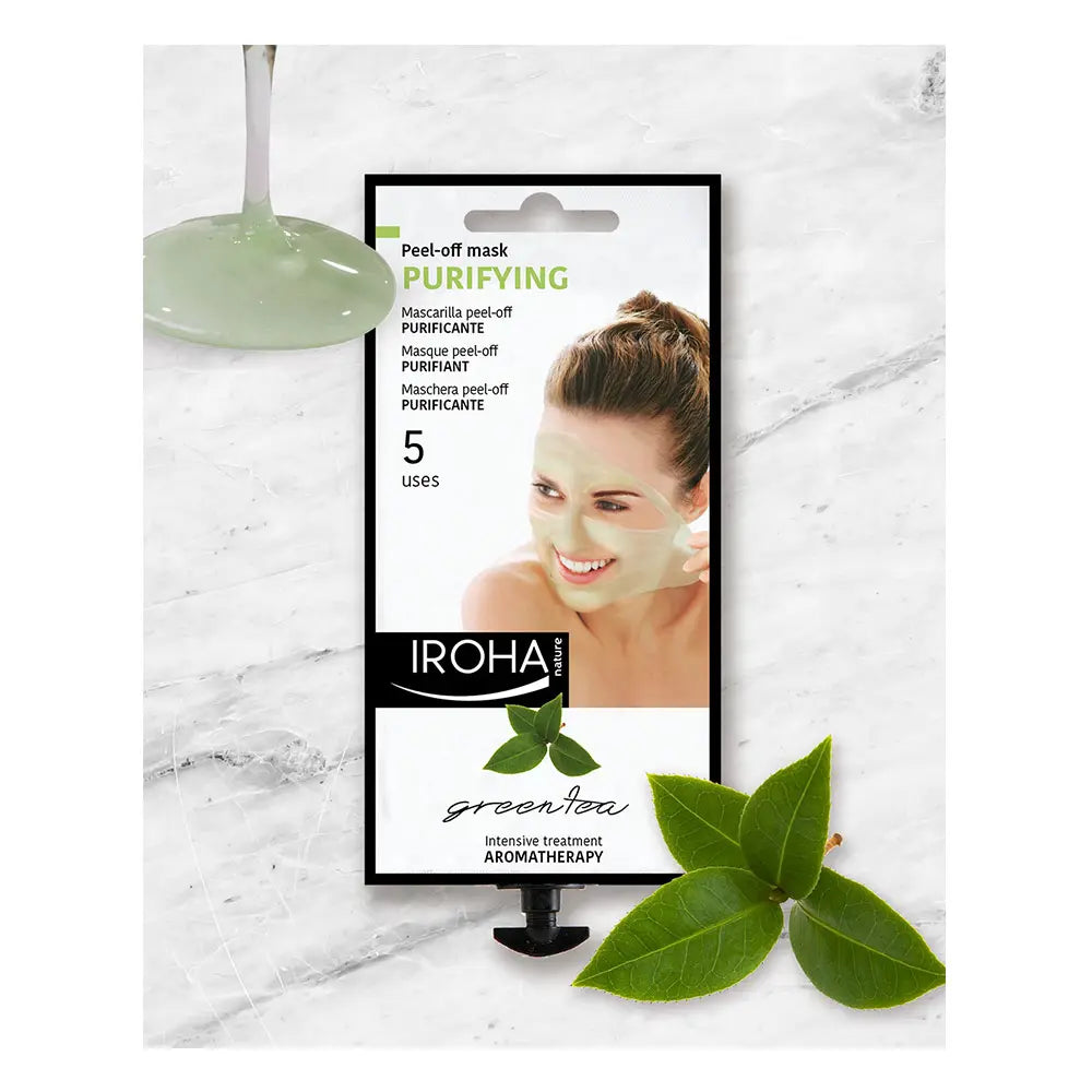 IROHA-PEEL-OFF MASK chá verde purificante 5 utilizações-DrShampoo - Perfumaria e Cosmética