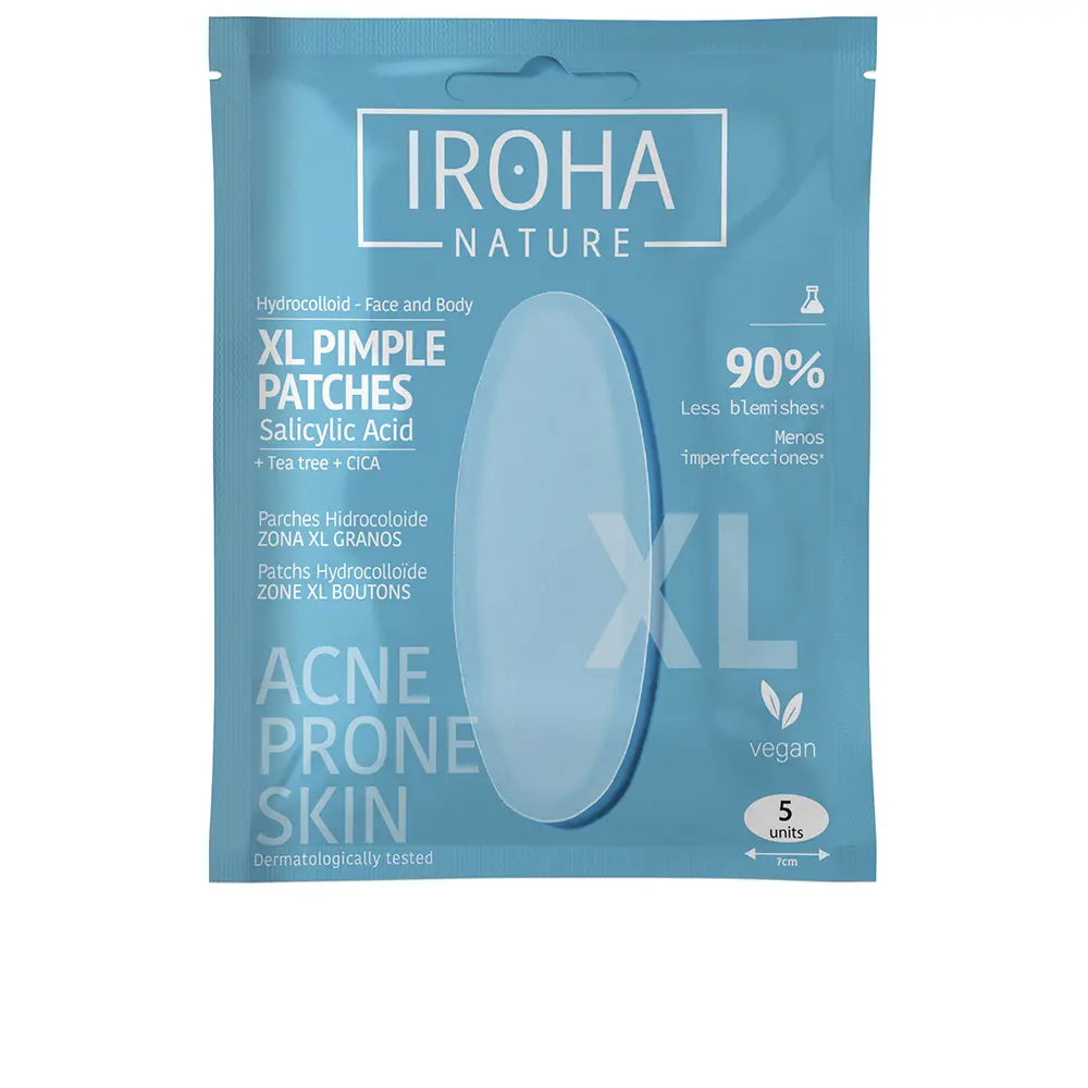 IROHA-PELE COM TENDÊNCIA À ACNE adesivos hidrocolóides XL 5 unidades-DrShampoo - Perfumaria e Cosmética