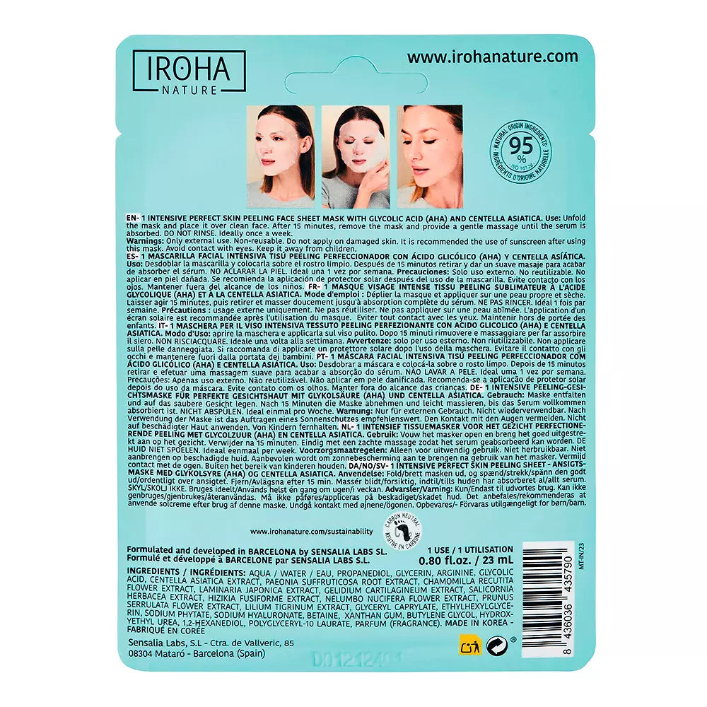 IROHA-PERFECT SKIN PEELING ácido glicólico e centella asiática 23 ml-DrShampoo - Perfumaria e Cosmética