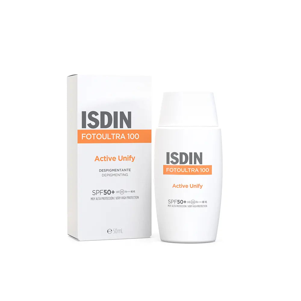 ISDIN-FOTO ULTRA 100 ACTIVE UNIFY fluido de fusão FPS50+ 50 ml-DrShampoo - Perfumaria e Cosmética