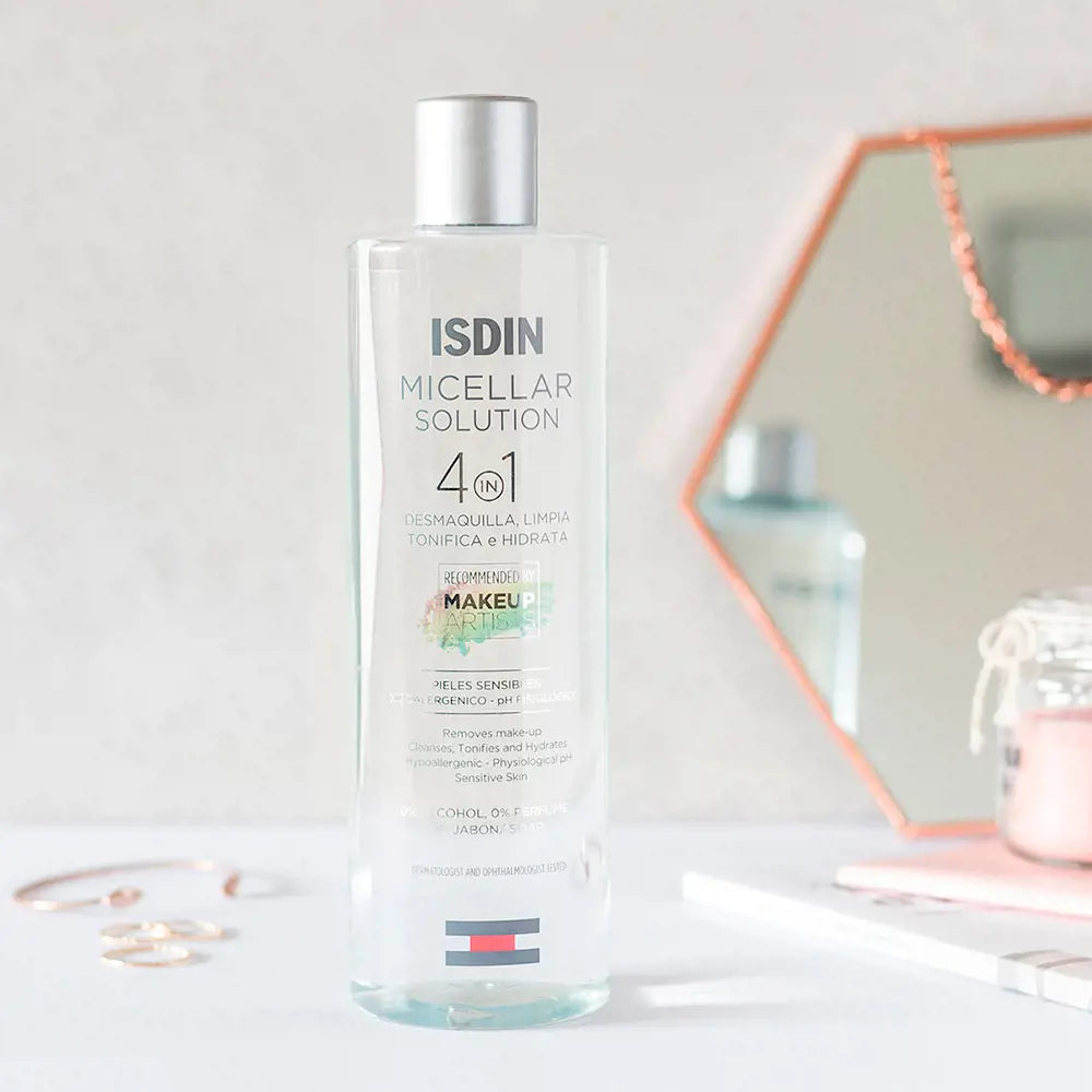 ISDIN-MICELLAR SOLUTION água micelar limpeza facial 400 ml-DrShampoo - Perfumaria e Cosmética