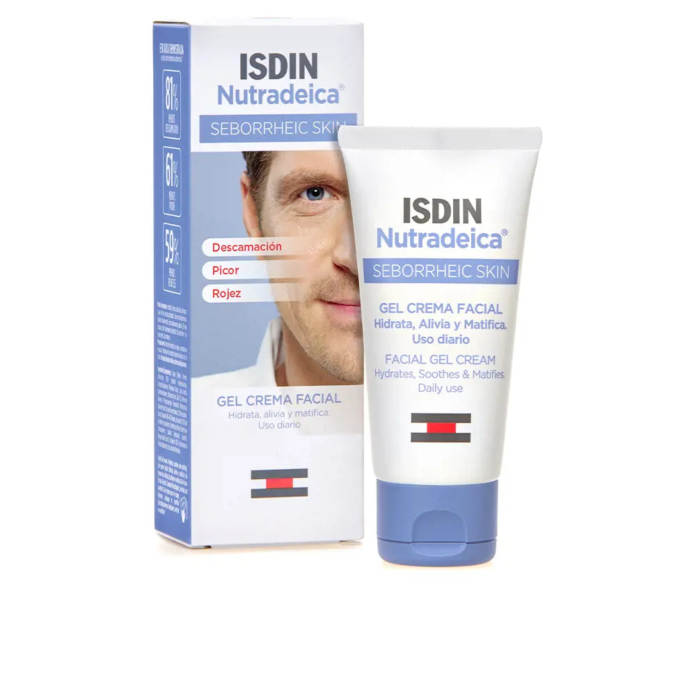 ISDIN-NUTRADEICA gel-creme facial pele seborreica 50 ml-DrShampoo - Perfumaria e Cosmética