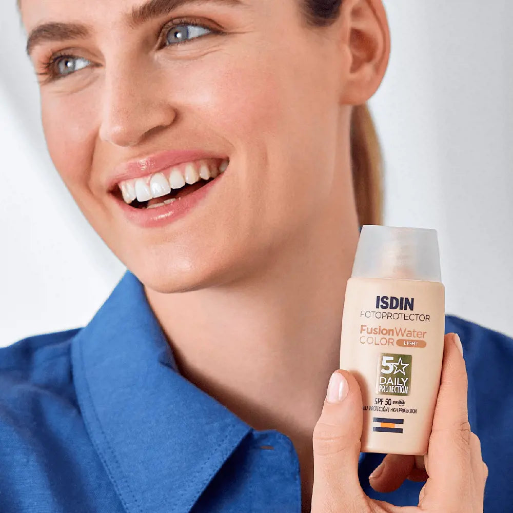 ISDIN-PHOTOPROTETOR fusion water color SPF50 light 50 ml-DrShampoo - Perfumaria e Cosmética