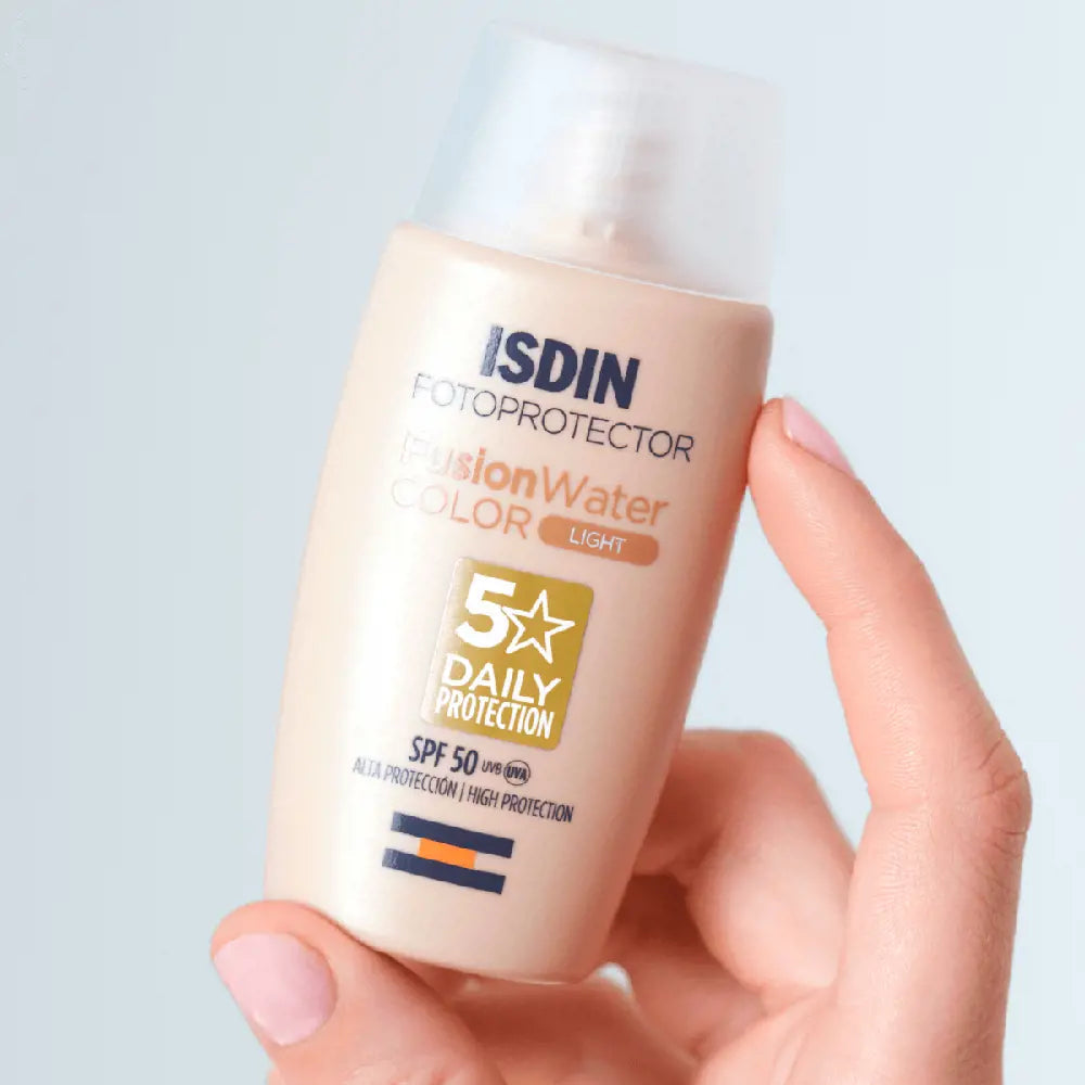 ISDIN-PHOTOPROTETOR fusion water color SPF50 light 50 ml-DrShampoo - Perfumaria e Cosmética