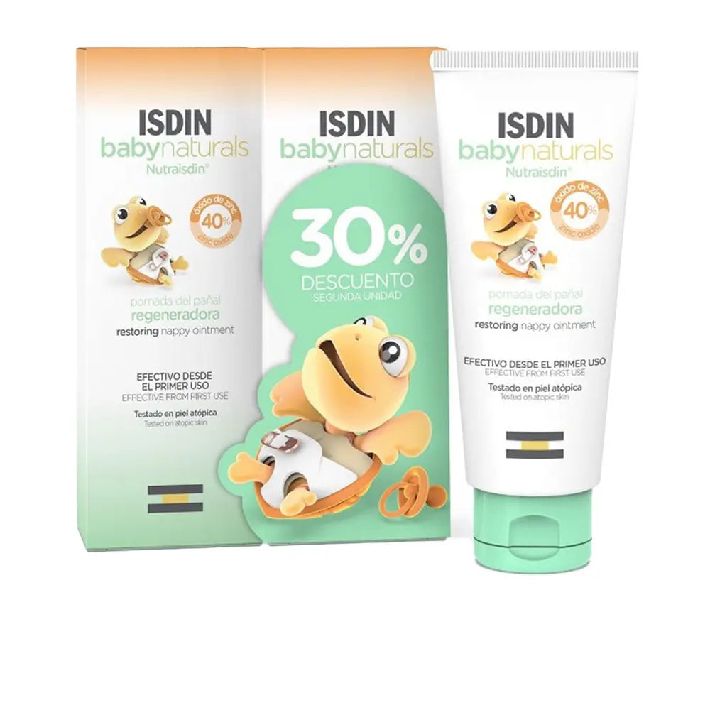 ISDIN-Pólen regenerador para fraldas BABYNATURALS pacote com 2 x 100 ml.-DrShampoo - Perfumaria e Cosmética