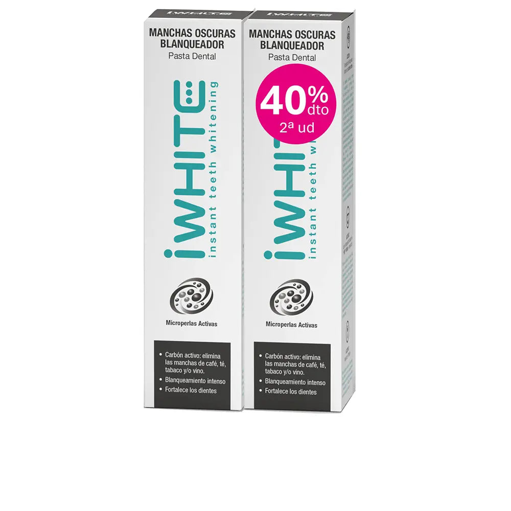 IWHITE-Pasta de dente clareadora de manchas escuras pack 2 x 75 ml-DrShampoo - Perfumaria e Cosmética
