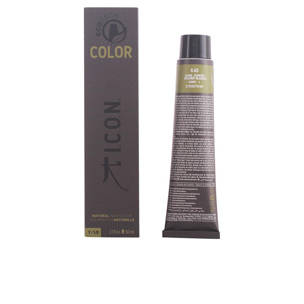 I.C.O.N.-ECOTECH COLOR 643 louro escuro cobre dourado 60 ml-DrShampoo - Perfumaria e Cosmética